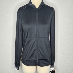 Cherokee iFlex Black Zip Up Scrub Jacket Women’s XS Long Sleeve‎ NWT